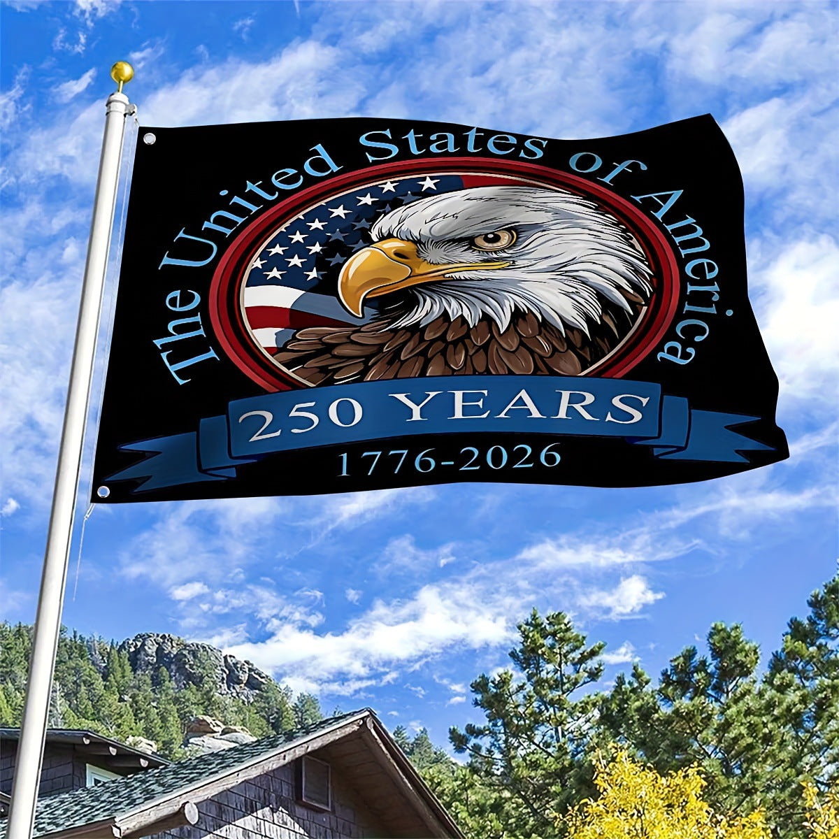 The Eagle Rises: America 250th Anniversary Flag