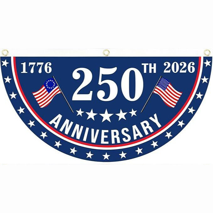 ๐ America 250th Birthday Semicircular Flag Banner ๐