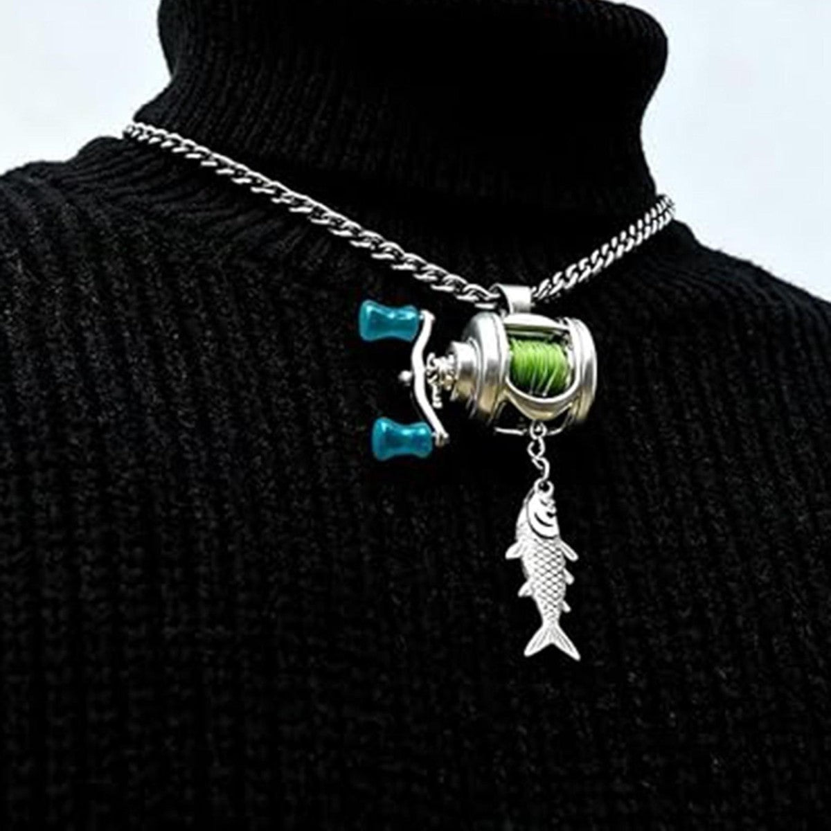 Mini Fishing Reel Necklace