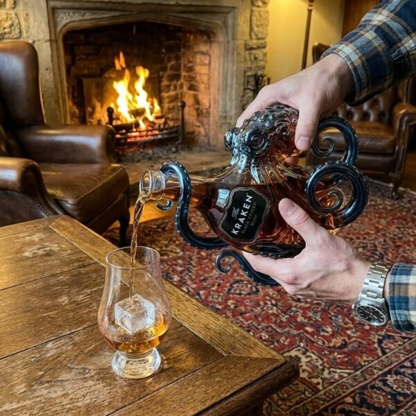 Octopus-Shaped Whiskey Bottle