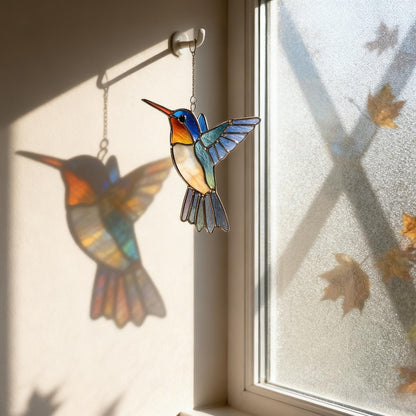 🌈Limited-time 60% Off Sale-✨Hummingbird Stained Glass Suncatcher
