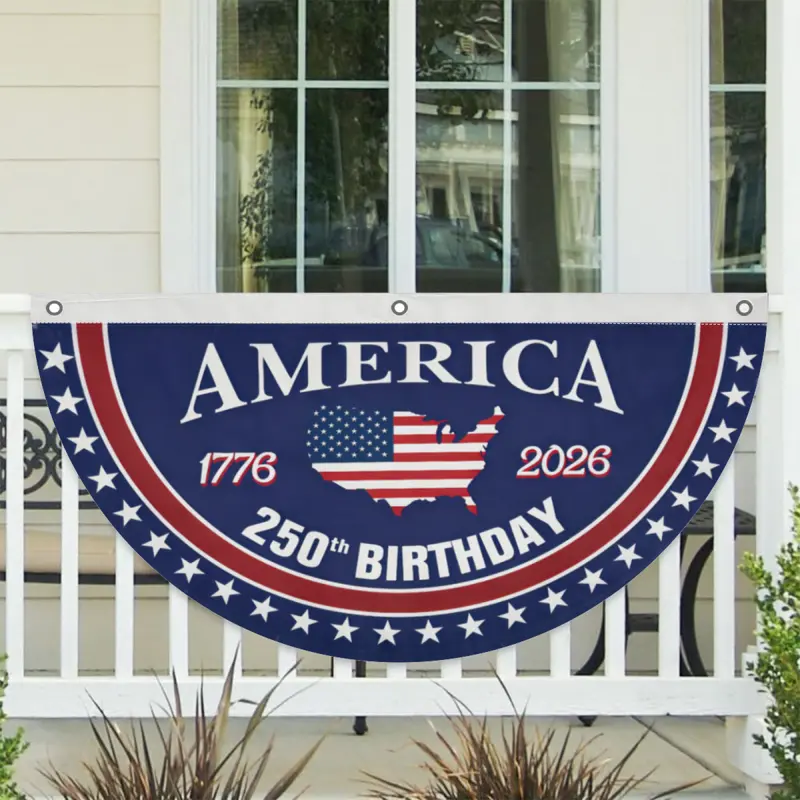 🎉 America 250th Birthday Semicircular Flag Banner 🎉