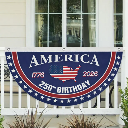 🎉 America 250th Birthday Semicircular Flag Banner 🎉
