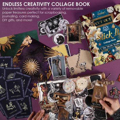 🧙🔮The Mystic Realm Collage Activity Book(✨200+ Pages - Hardcover📕)
