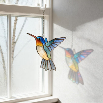 🌈Limited-time 60% Off Sale-✨Hummingbird Stained Glass Suncatcher