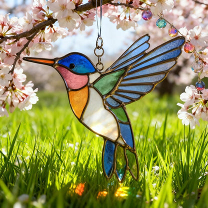 🌈Limited-time 60% Off Sale-✨Hummingbird Stained Glass Suncatcher