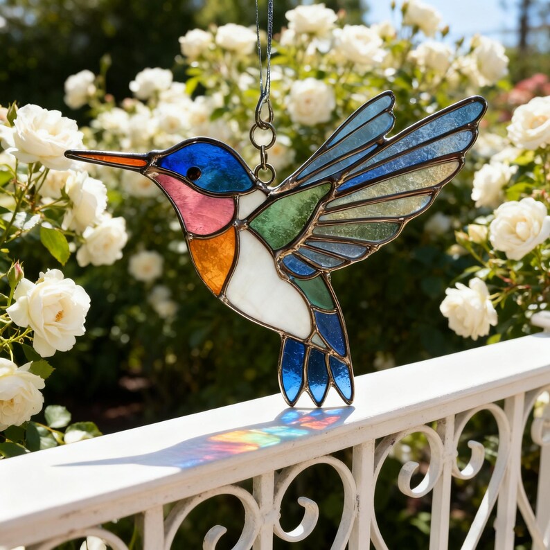 🌈Limited-time 60% Off Sale-✨Hummingbird Stained Glass Suncatcher