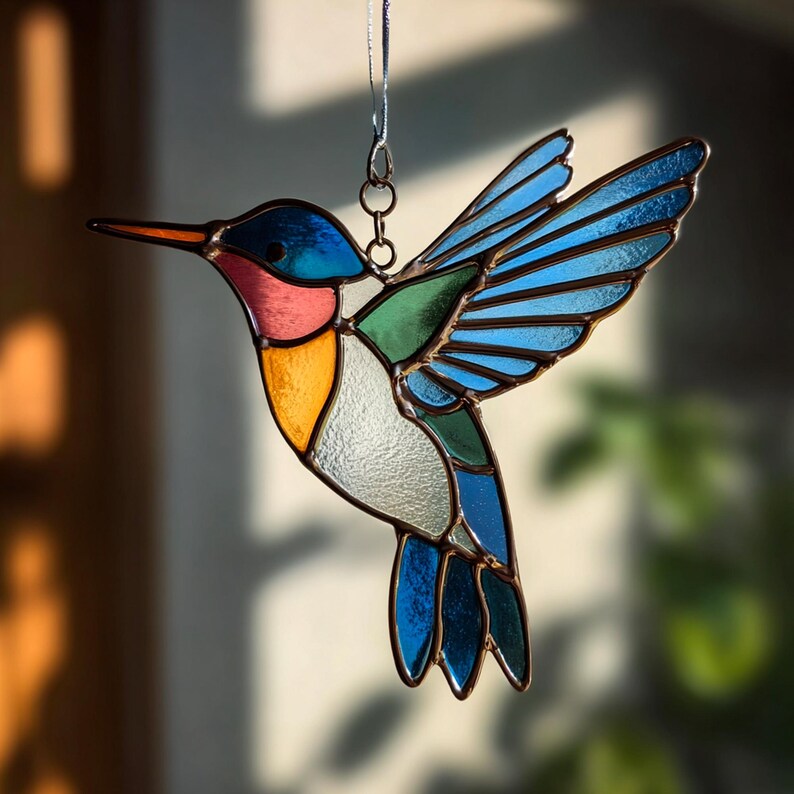 🌈Limited-time 60% Off Sale-✨Hummingbird Stained Glass Suncatcher