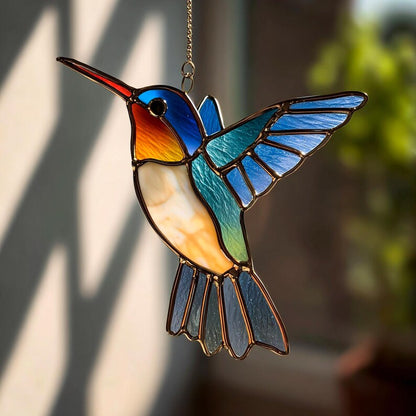🌈Limited-time 60% Off Sale-✨Hummingbird Stained Glass Suncatcher