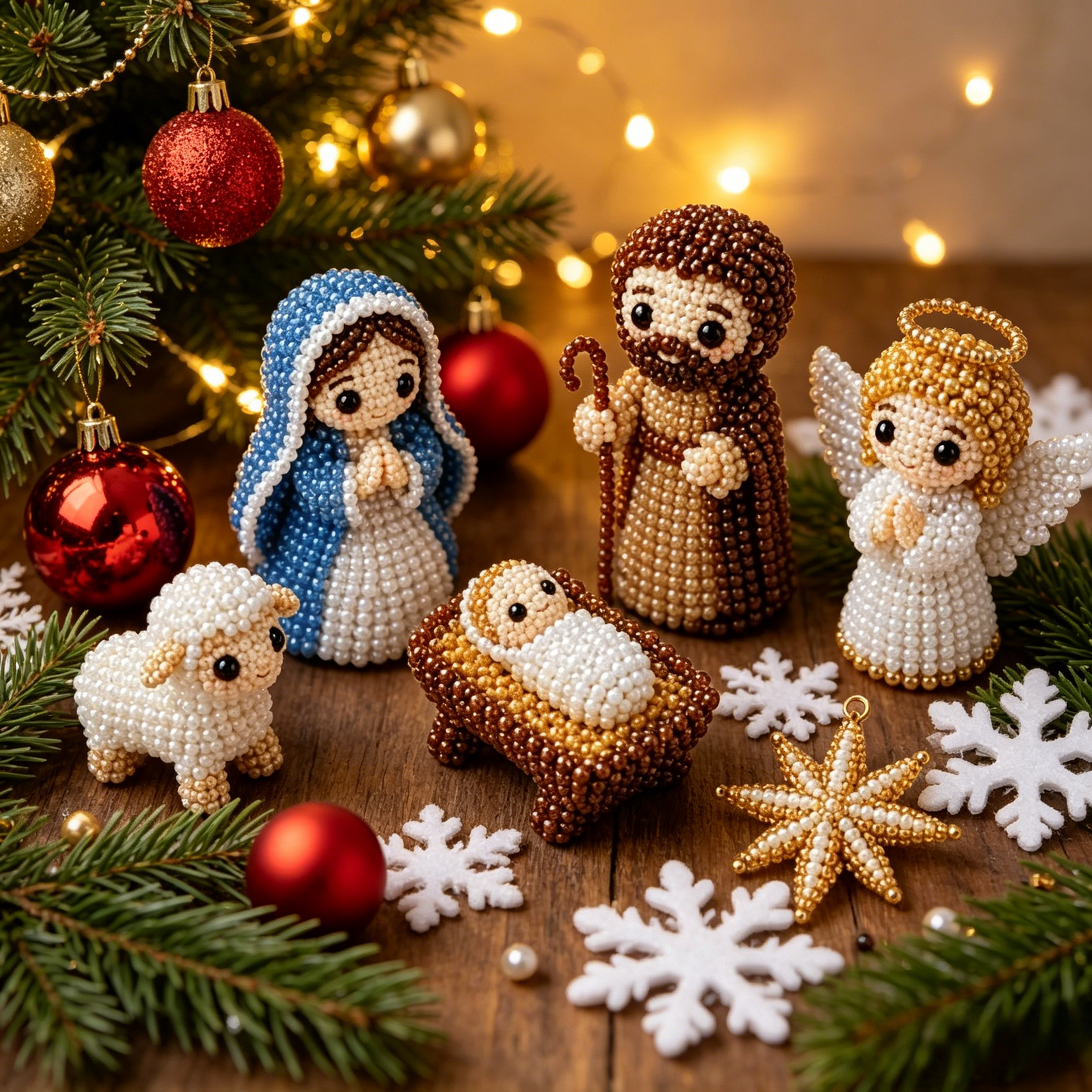 ✝️ 3D Beaded Nativity Scene DIY Kit