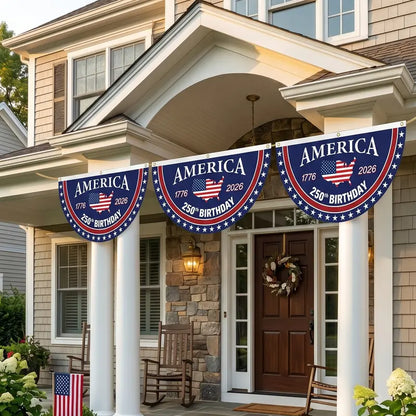 🎉 America 250th Birthday Semicircular Flag Banner 🎉