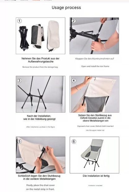 Ultralight High-Back Camping Chair
