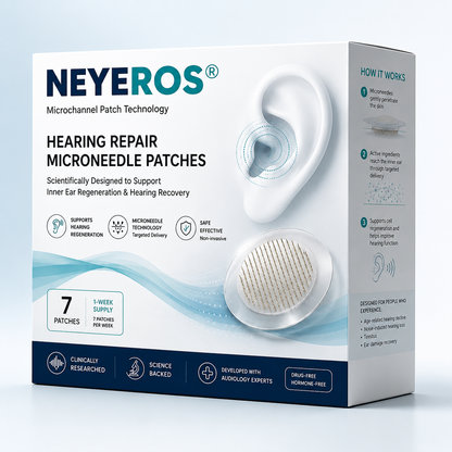 NEYEROS® HEARING REPAIR MICRONEEDLE PATCHES ✅ Targets Hearing Loss, Tinnitus, Ear Infections, Balance Disorders, and Age-Related Ear Degeneration.