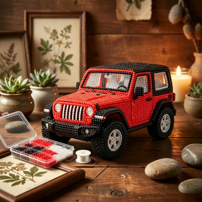 🚙 3D Beaded   DIY  Car Craft Kit