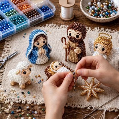 ✝️ 3D Beaded Nativity Scene DIY Kit