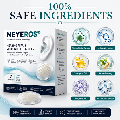 NEYEROS® HEARING REPAIR MICRONEEDLE PATCHES ✅ Targets Hearing Loss, Tinnitus, Ear Infections, Balance Disorders, and Age-Related Ear Degeneration.