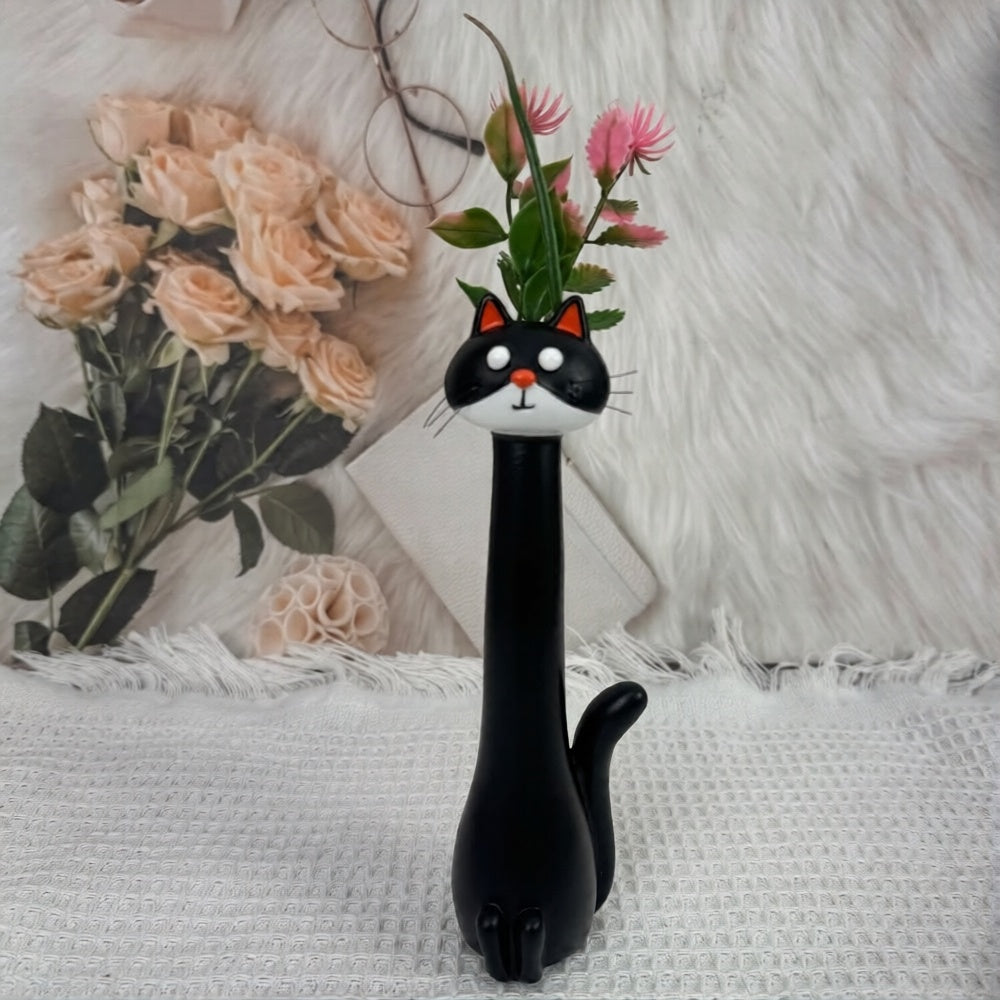 Handmade quirky cat-shaped vase