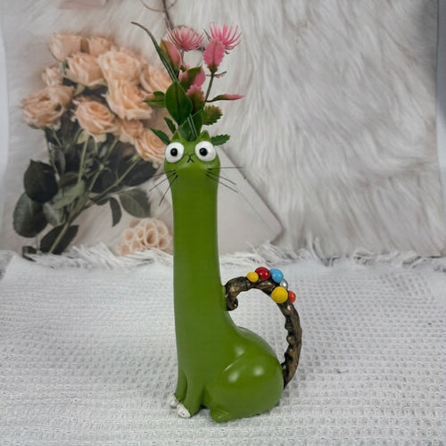 Handmade quirky cat-shaped vase