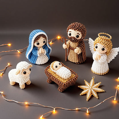 ✝️ 3D Beaded Nativity Scene DIY Kit
