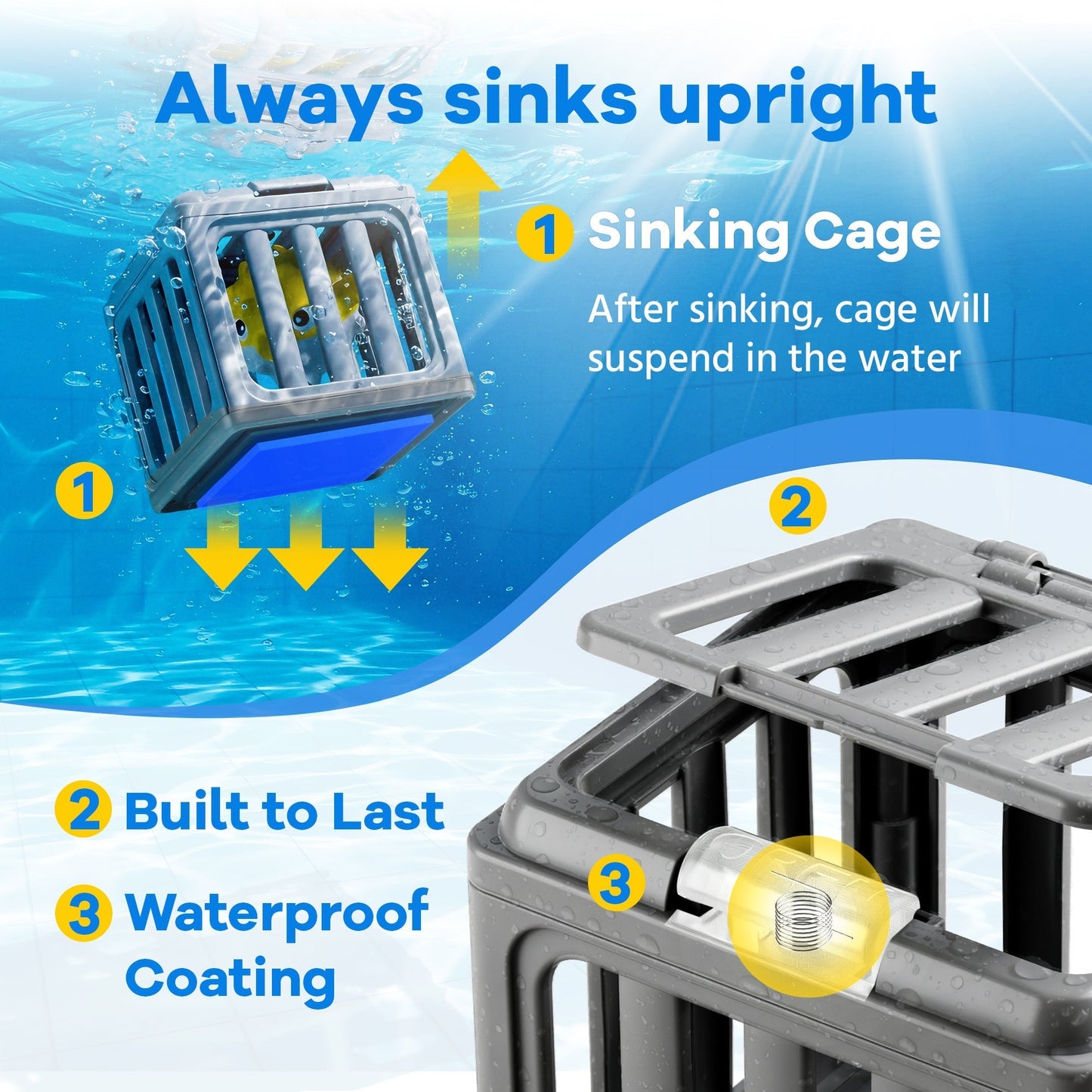 🔥HOT SALE 49% OFF 🔥 Kids Pool Diving Toys--With floating animals and weighted cages