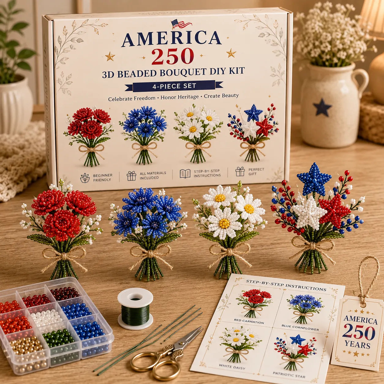 ❤️250th Anniversary Beaded  DIY Kit