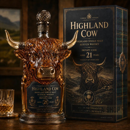 🔥✨Limit to Sale✨ 🔥Highland Cow Private Cask 21 Years Whisky Bottle