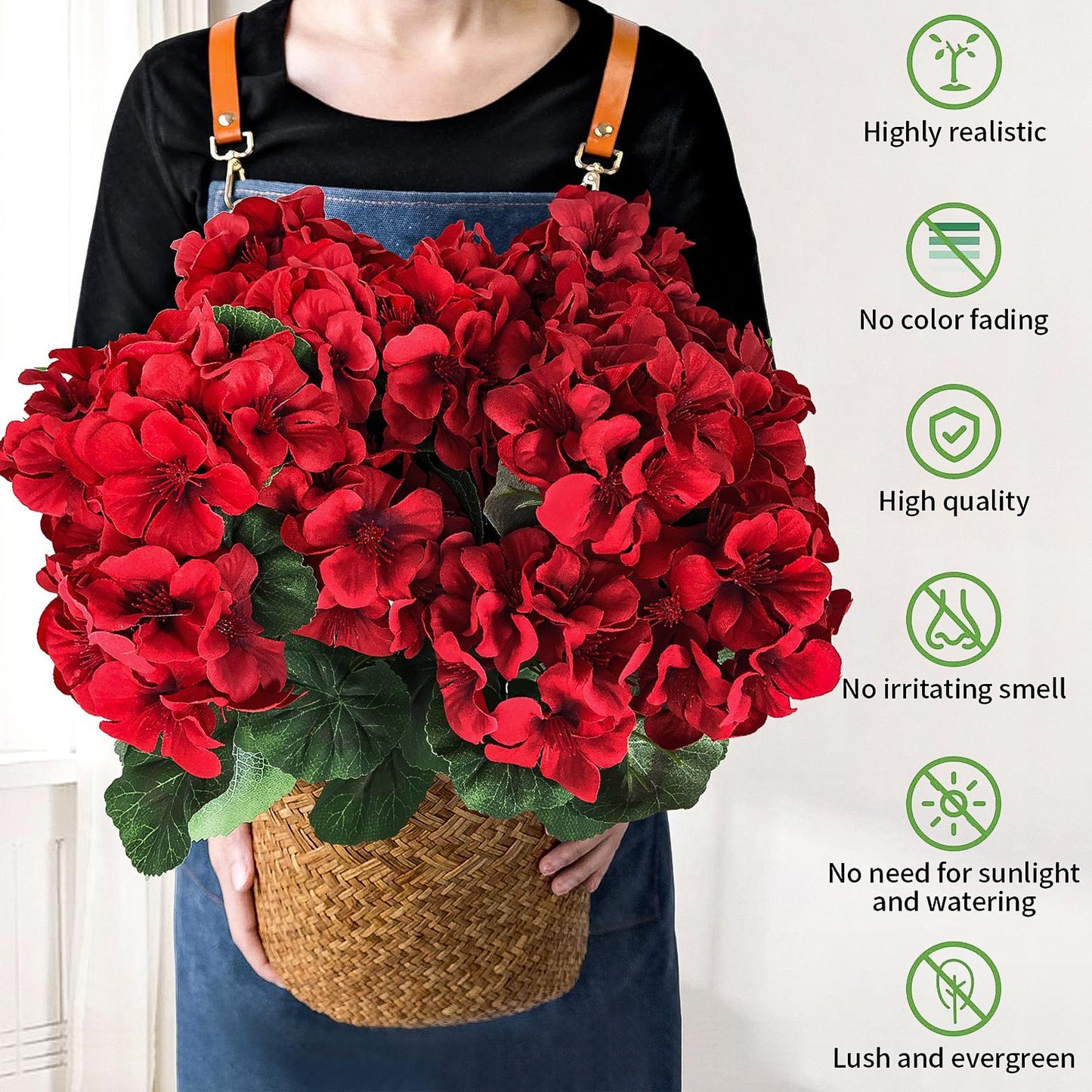 💥LAST DAY 50%OFF 🌷Outdoor Artificial Flowers UV Resistant Garden Plants Faux Flowers For Home Kitchen Table Centerpieces Patio Decor