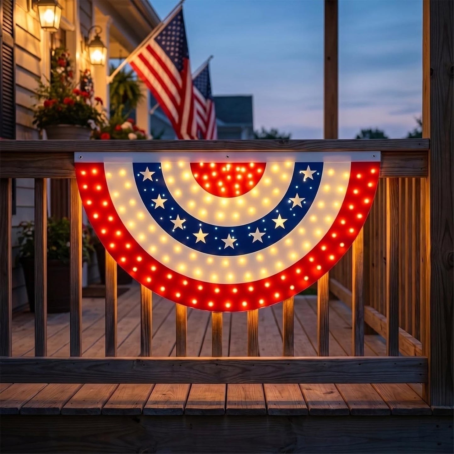 U.S. 250th Anniversary LED Half-Round Flag