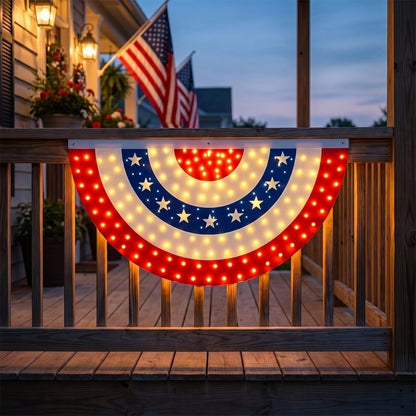 U.S. 250th Anniversary LED Half-Round Flag