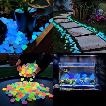 🌈Colorful Glow-in-the-Dark Garden Stones