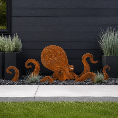 🔥2026 Hot Sale - 🐙Rust Patina Giant Squid Garden Sculpture