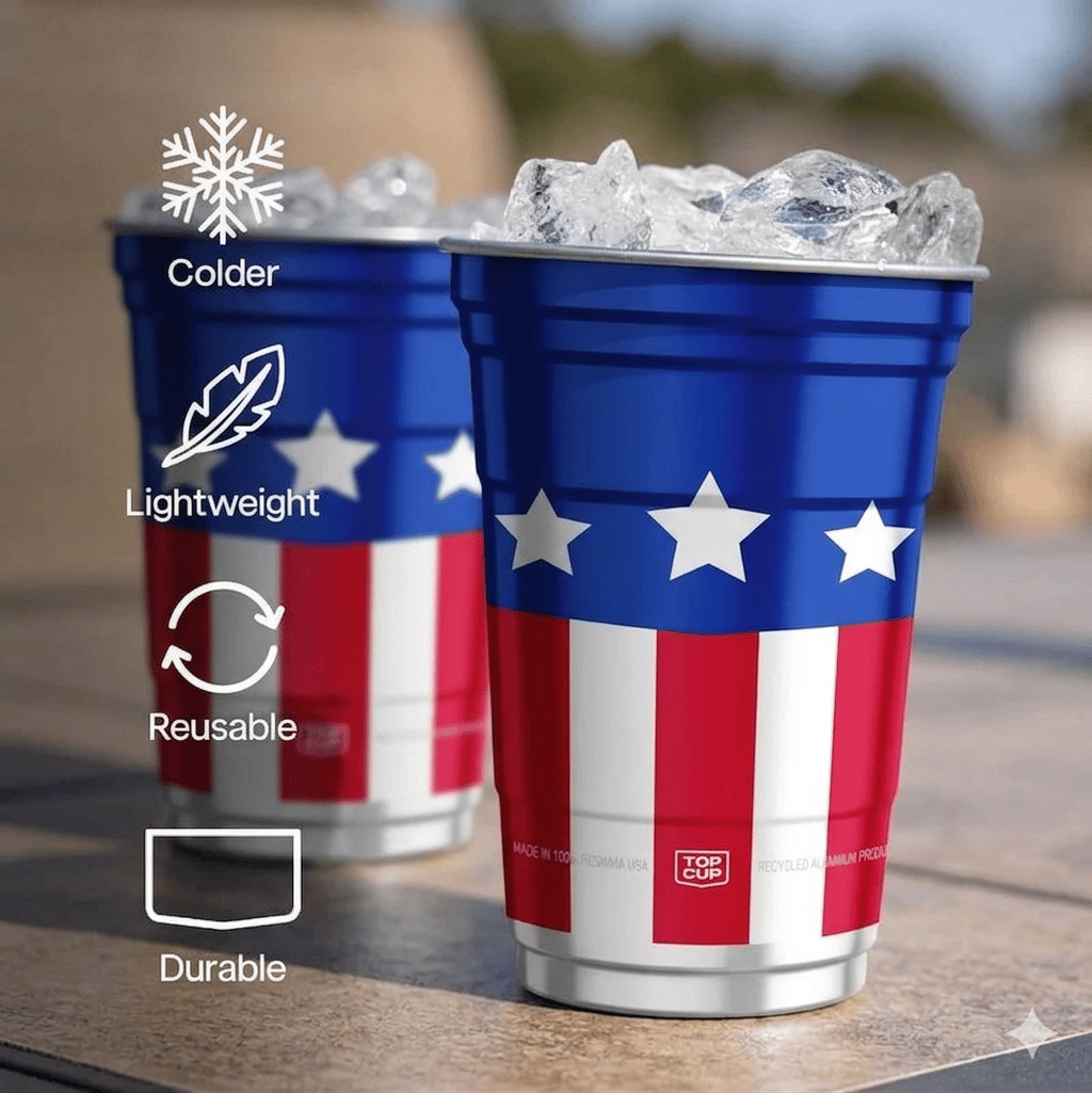 🔥LAST DAY 49% OFF- 🦅250th Anniversary Commemorative Party Cups — Reusable Patriotic-Themed Cups