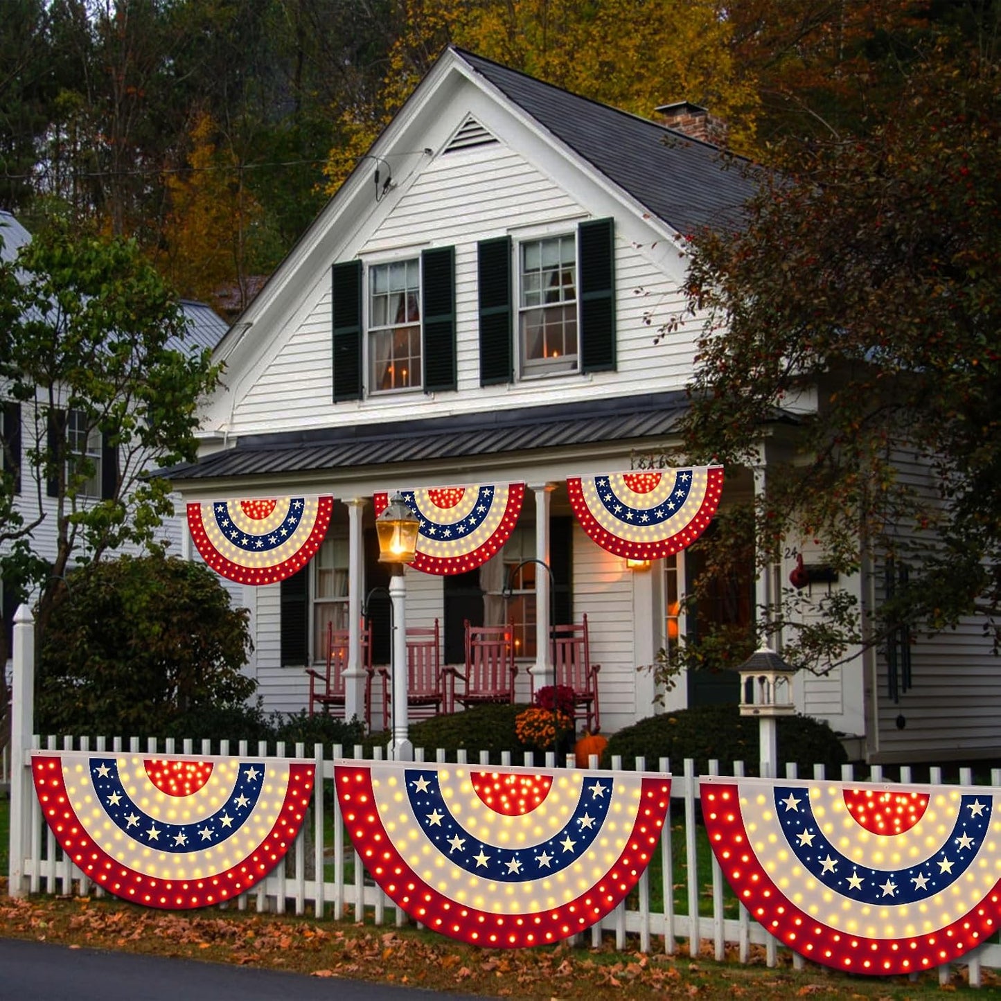 U.S. 250th Anniversary LED Half-Round Flag