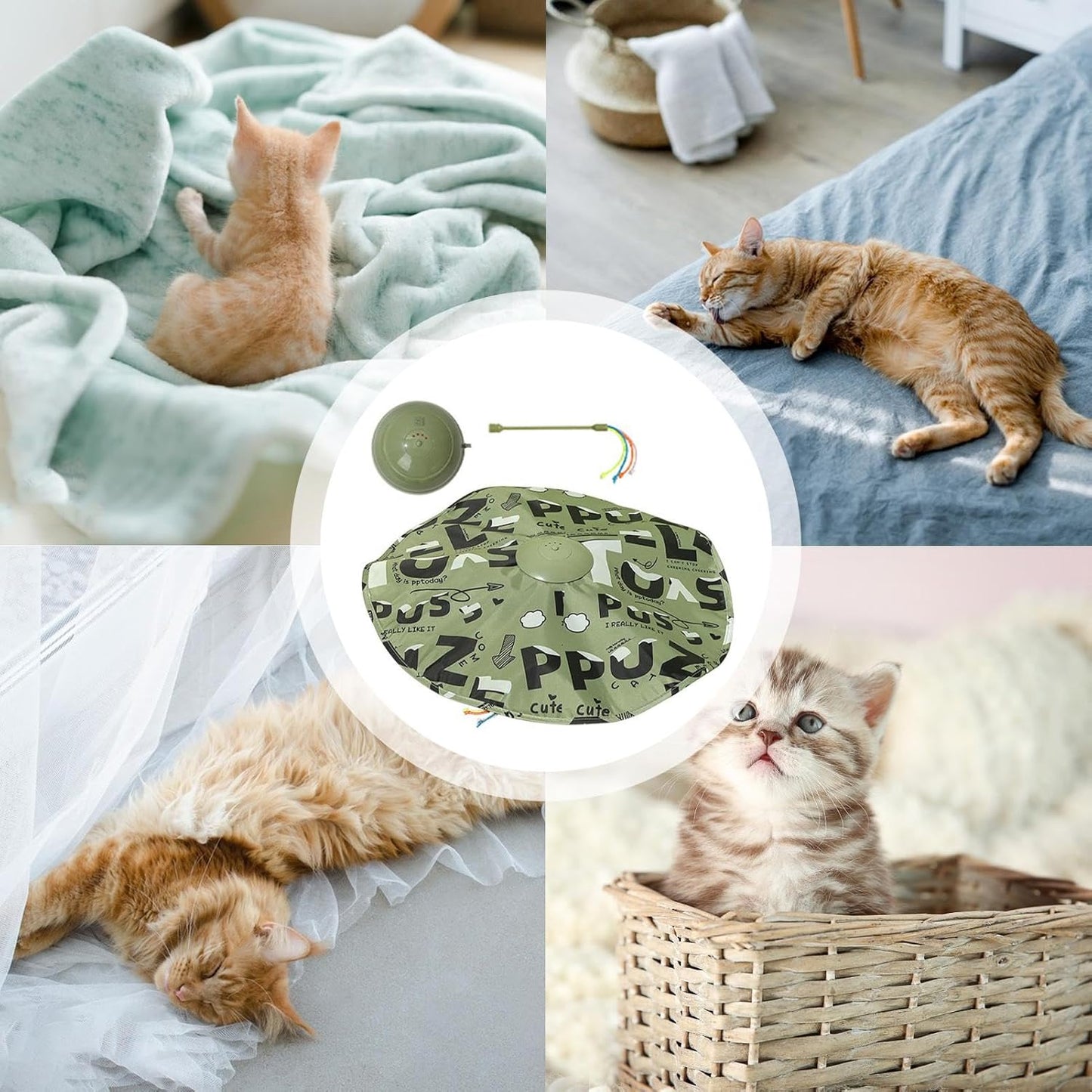 😾Automatic Rotating Cat Turntable Toy