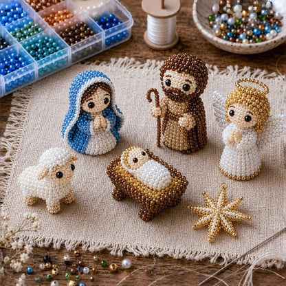 ✝️ 3D Beaded Nativity Scene DIY Kit