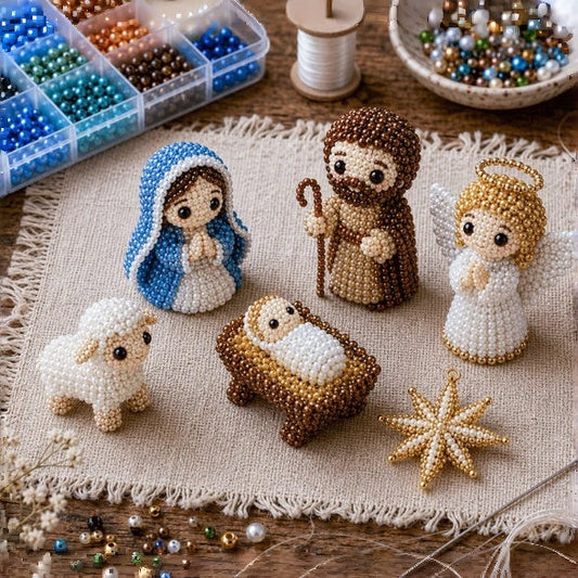 ✝️ 3D Beaded Nativity Scene DIY Kit