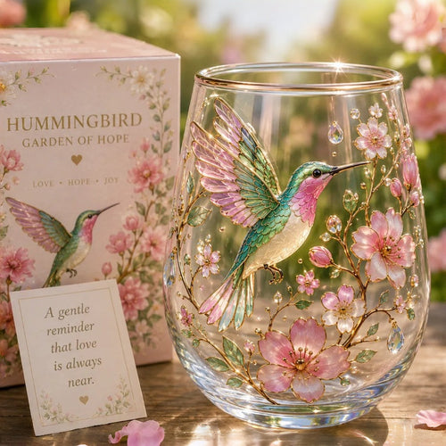 🌸 2026 Limited Edition Hummingbird at Dawn Glass Teacup ☕