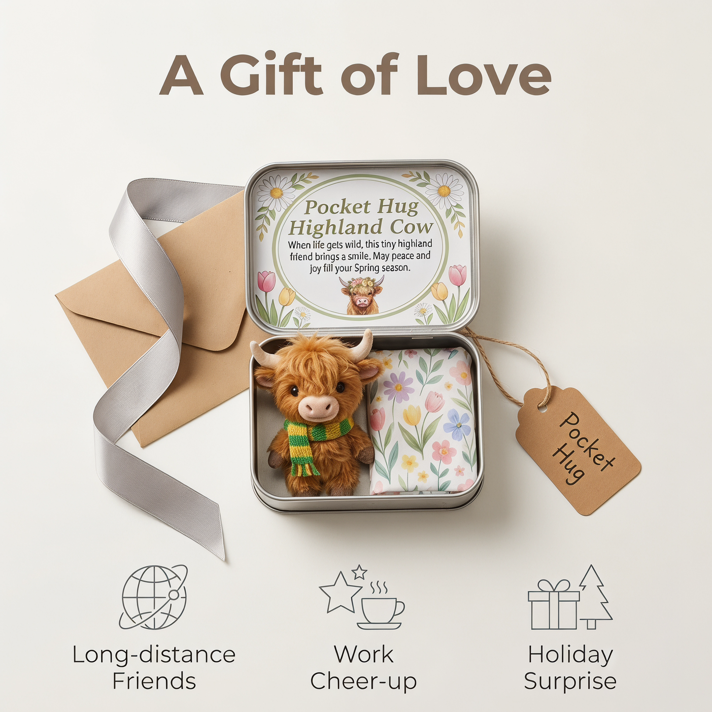 🐮Pocket Hug Highland Cow Gift Set