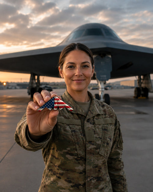 Spirit of ’76 B-2 Stealth Bomber Challenge Coin – 250th Anniversary Patriotic Collectible