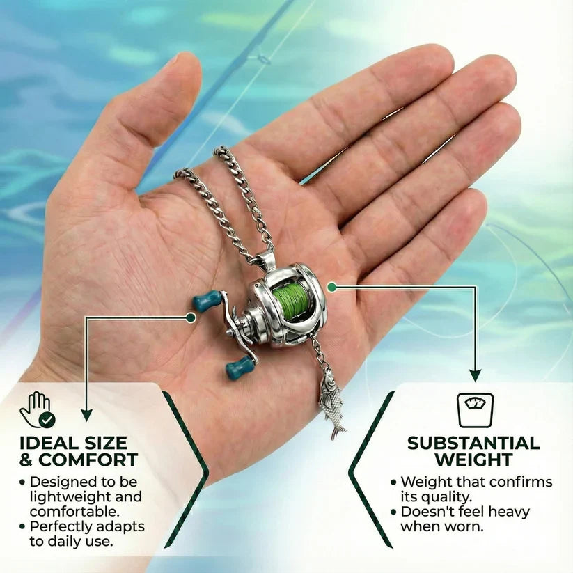 Mini Fishing Reel Necklace