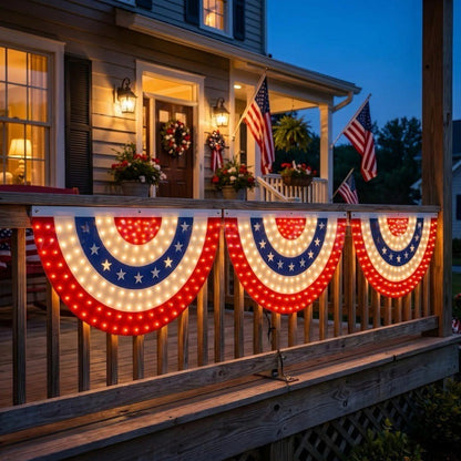 U.S. 250th Anniversary LED Half-Round Flag