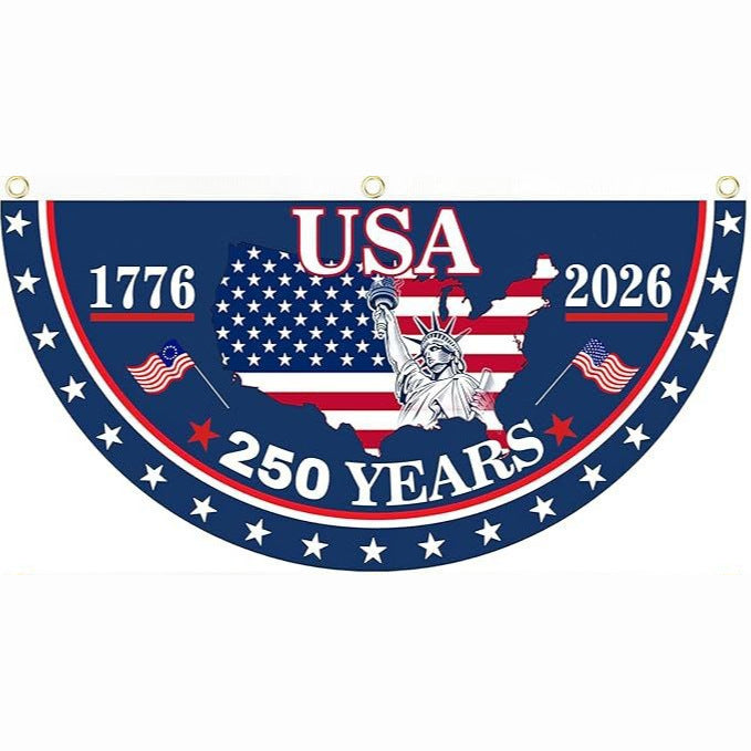 🎉 America 250th Birthday Semicircular Flag Banner 🎉