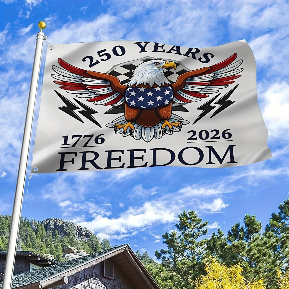 The Eagle Rises: America 250th Anniversary Flag