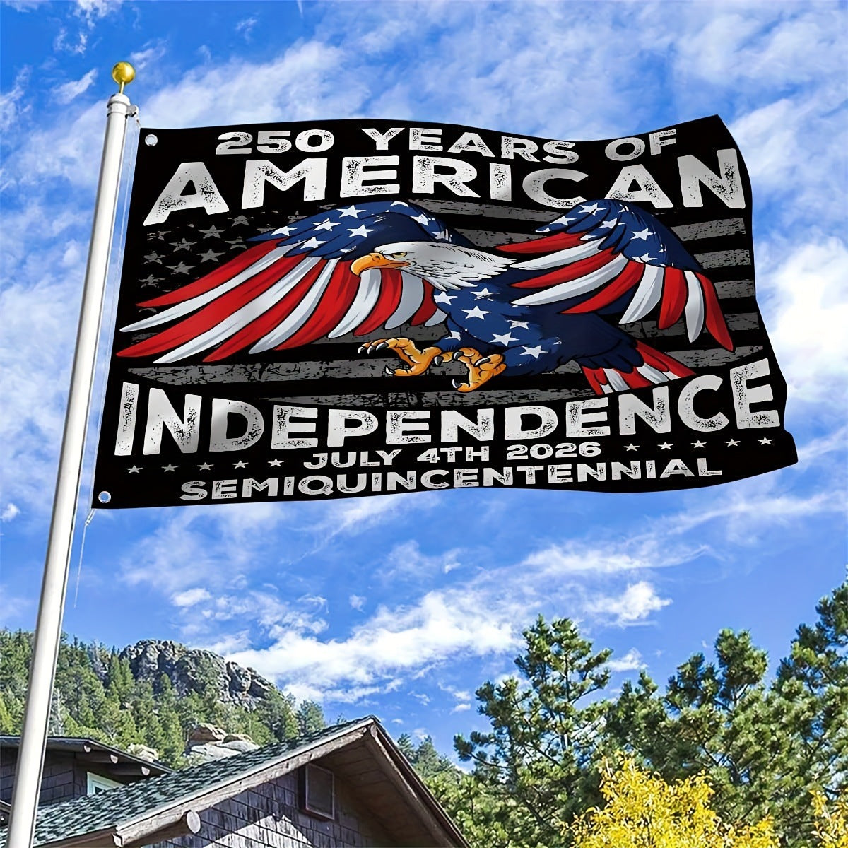 The Eagle Rises: America 250th Anniversary Flag