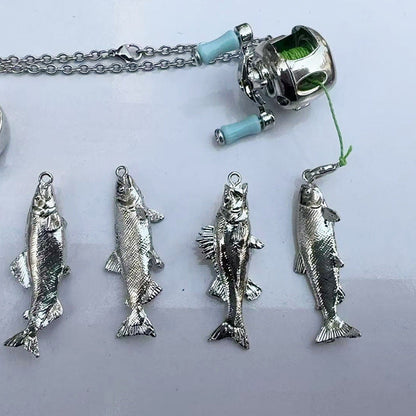 Mini Fishing Reel Necklace