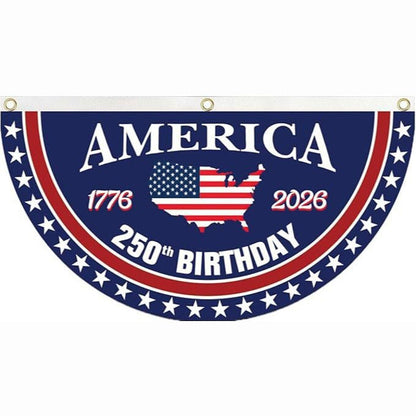 🎉 America 250th Birthday Semicircular Flag Banner 🎉