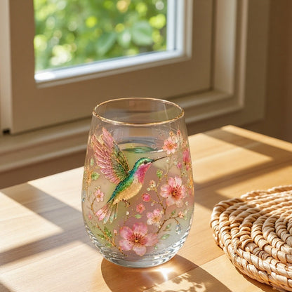 🌸 2026 Limited Edition Hummingbird at Dawn Glass Teacup ☕