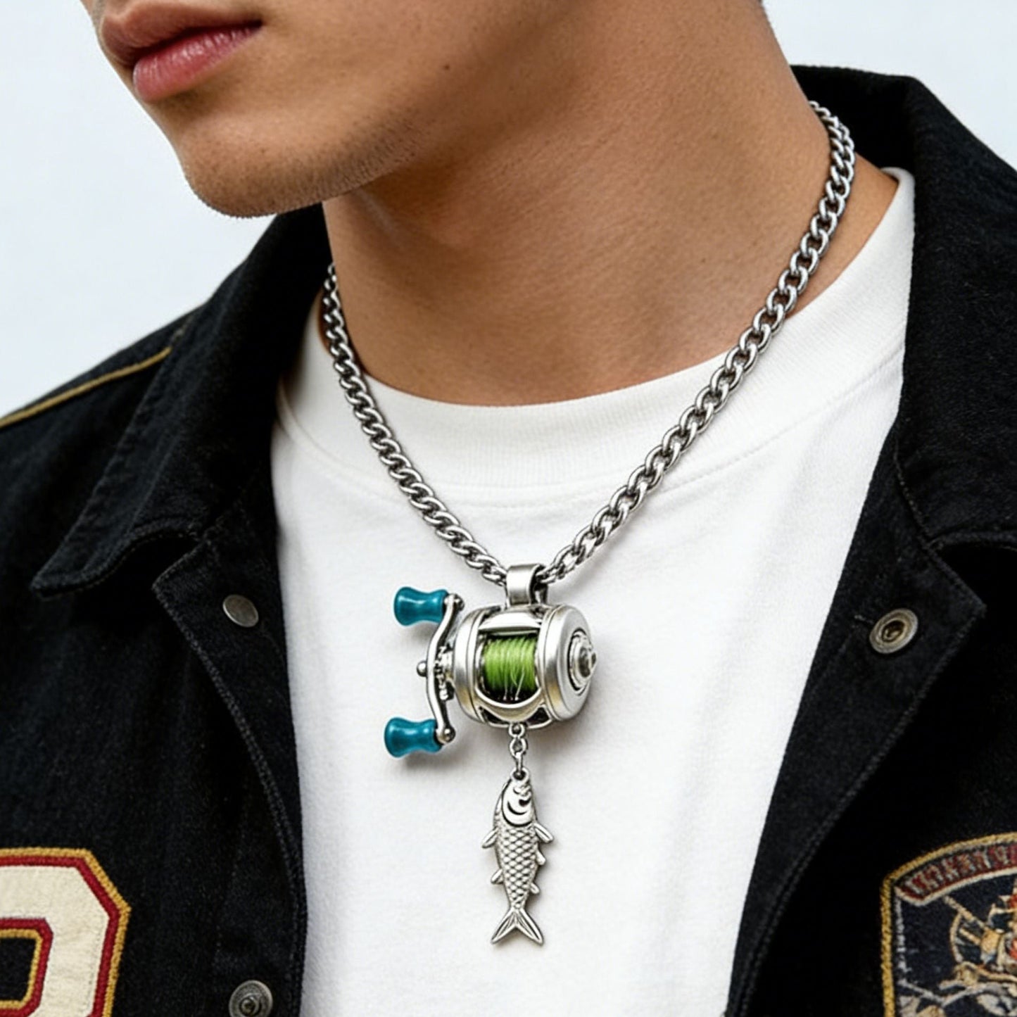Mini Fishing Reel Necklace