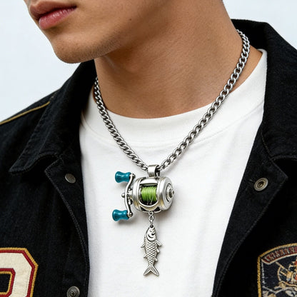 Mini Fishing Reel Necklace