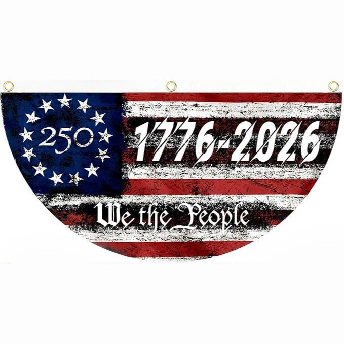🎉 America 250th Birthday Semicircular Flag Banner 🎉